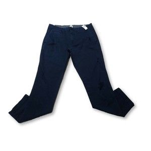 GAP CHINOS PANTS MENS DESTRUCTION SLIM STRETCH SIZE 33X30 NAVY COLOR ZIP FLY NWT